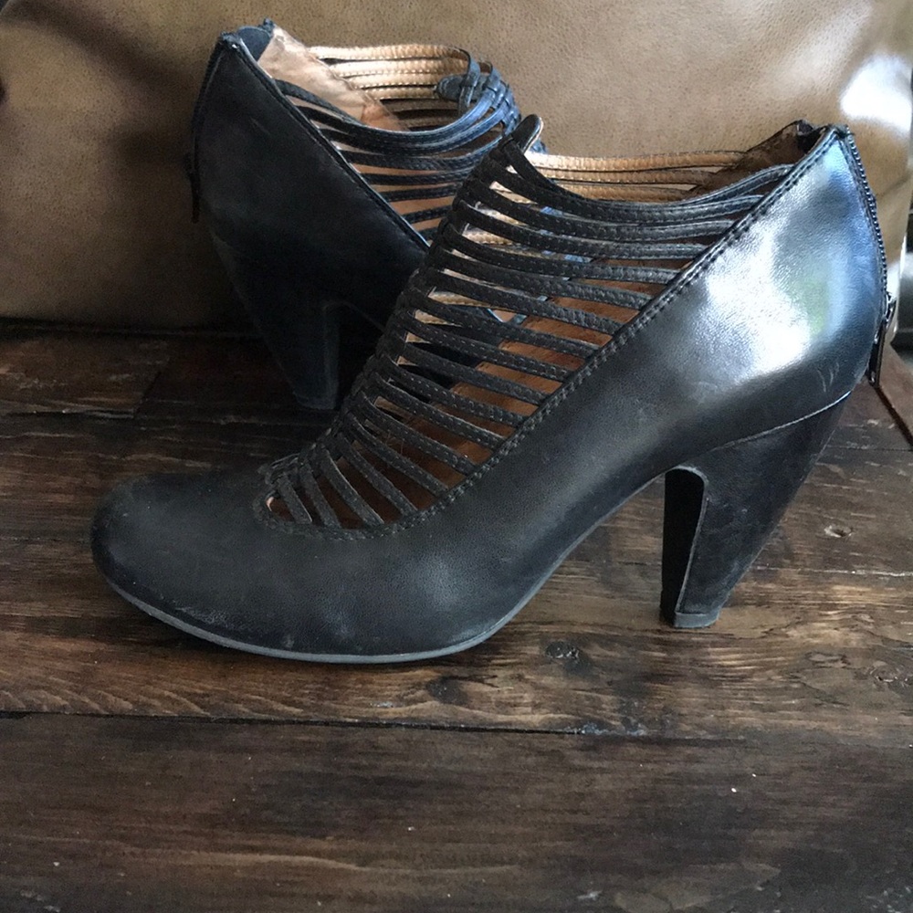 Unique black booties